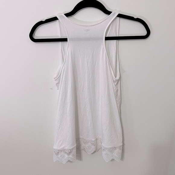 Old Navy White Tank Top with Lace - Youth XL (14) - Picture 2 of 4